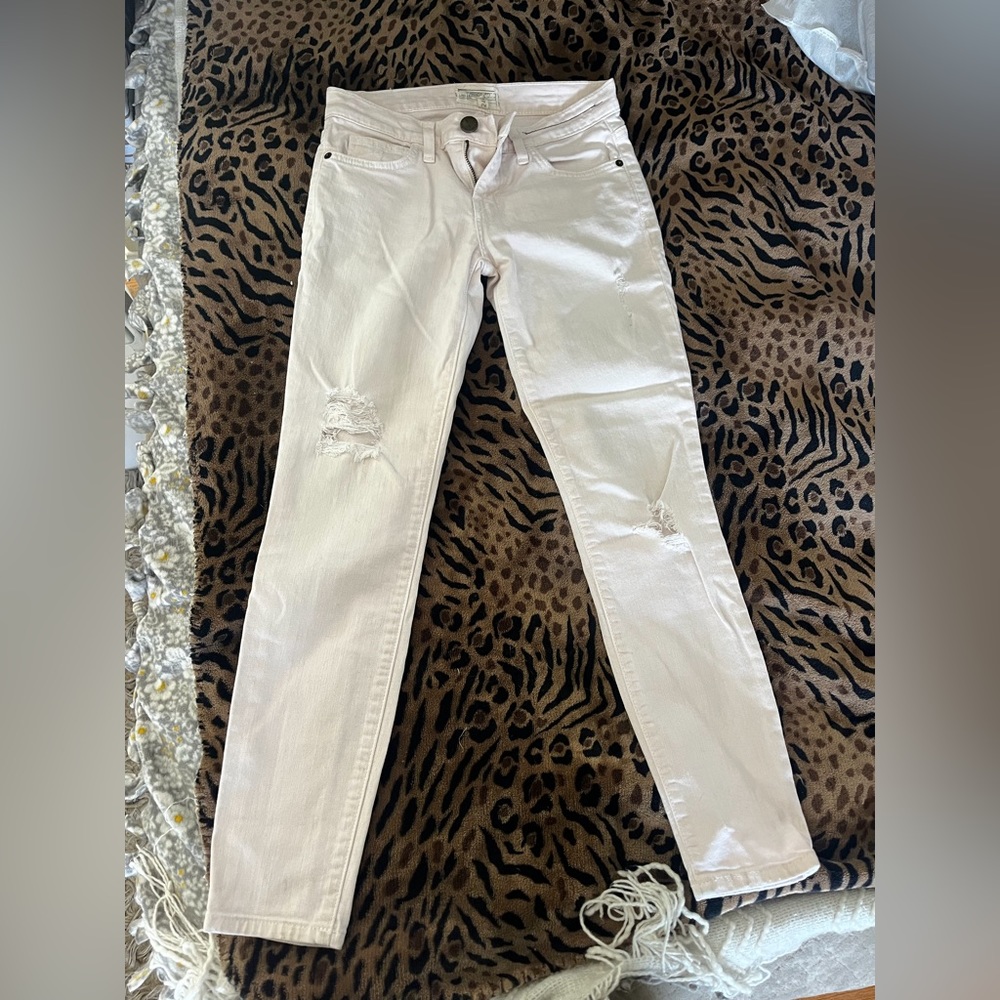 CURRENT/ELLIOT distressed stiletto jeans